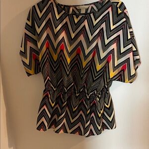 Banana Republic Multicolor Chevron Blouse